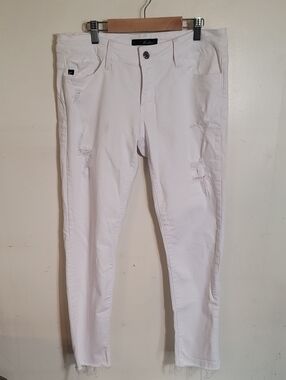 Kan Can Los Angeles White Distressed Skinny Jeans